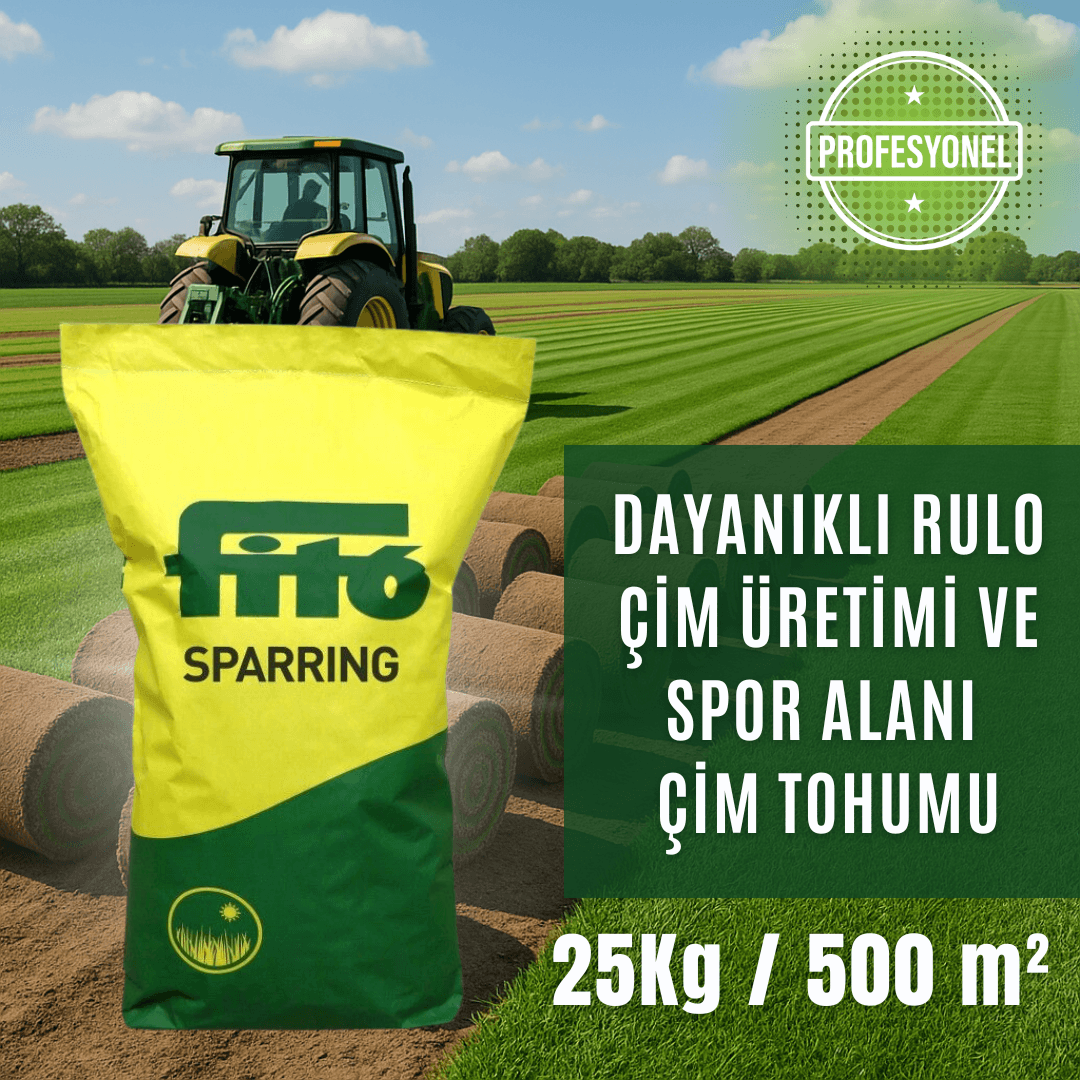 Sparring Çim Tohumu (5 Tür) 25 Kg | Dayanıklı Rulo Çim Üretimi ve Spor Alanı Çimi